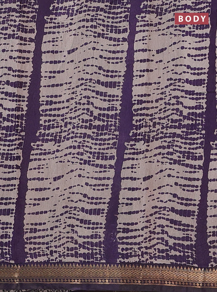 Semi maheshwari cotton saree maroon and deep jamun with allover geometric prints and zari woven border