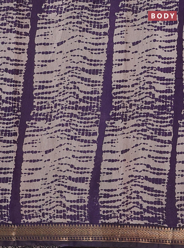 Semi maheshwari cotton saree maroon and deep jamun with allover geometric prints and zari woven border