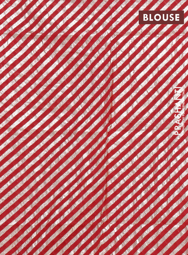 Semi mangalgiri saree maroon with plain body and zari woven border