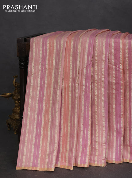 Munga silk saree multi colour and dark mustard with allover rangart weaves in borderless style