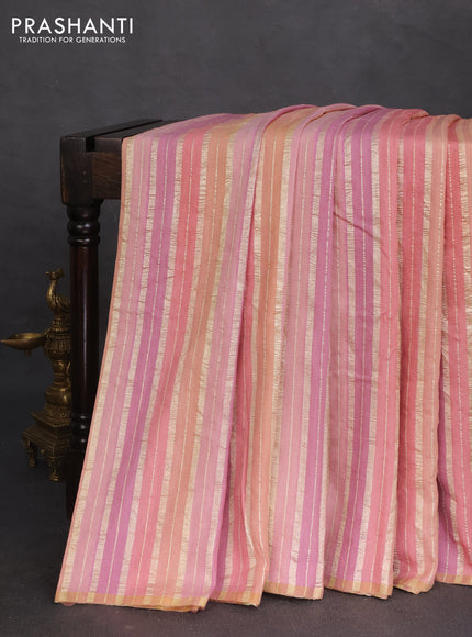 Munga silk saree multi colour and mustard yellow with allover rangart weaves in borderless style