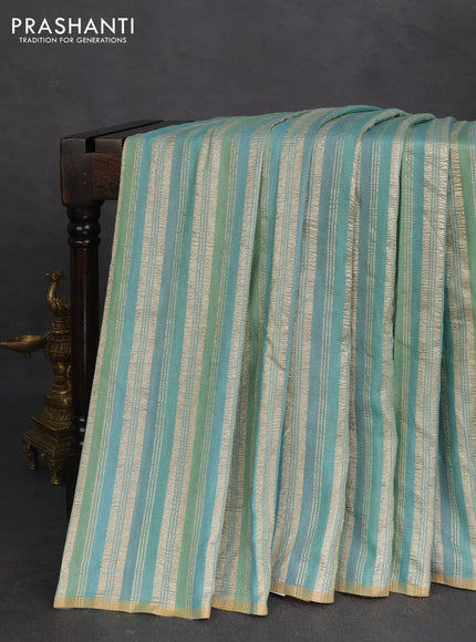 Munga silk saree multi colour and peach pink with allover rangart weaves in borderless style