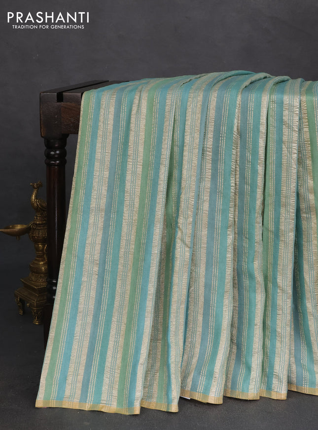 Munga silk saree multi colour and peach pink with allover rangart weaves in borderless style