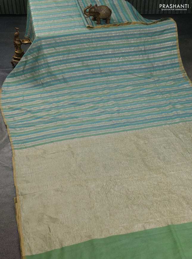 Munga silk saree multi colour and peach pink with allover rangart weaves in borderless style