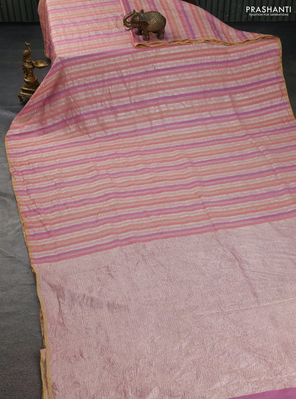 Munga silk saree multi colour and green shade with allover rangart weaves in borderless style