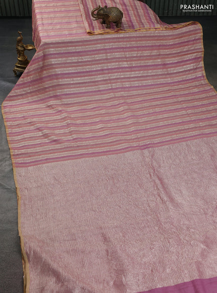 Munga silk saree pastel blue and green shade with allover rangart weaves in borderless style