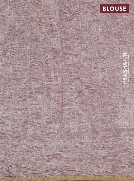 Munga silk saree pastel blue and green shade with allover rangart weaves in borderless style