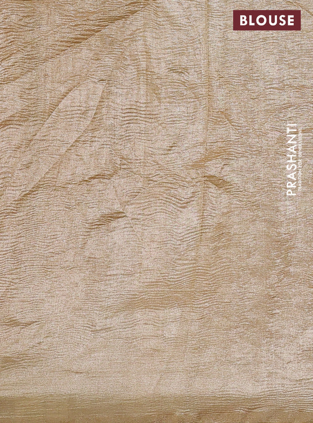 Munga silk saree pastel pink and pastel peach with allover rangart weaves in borderless style