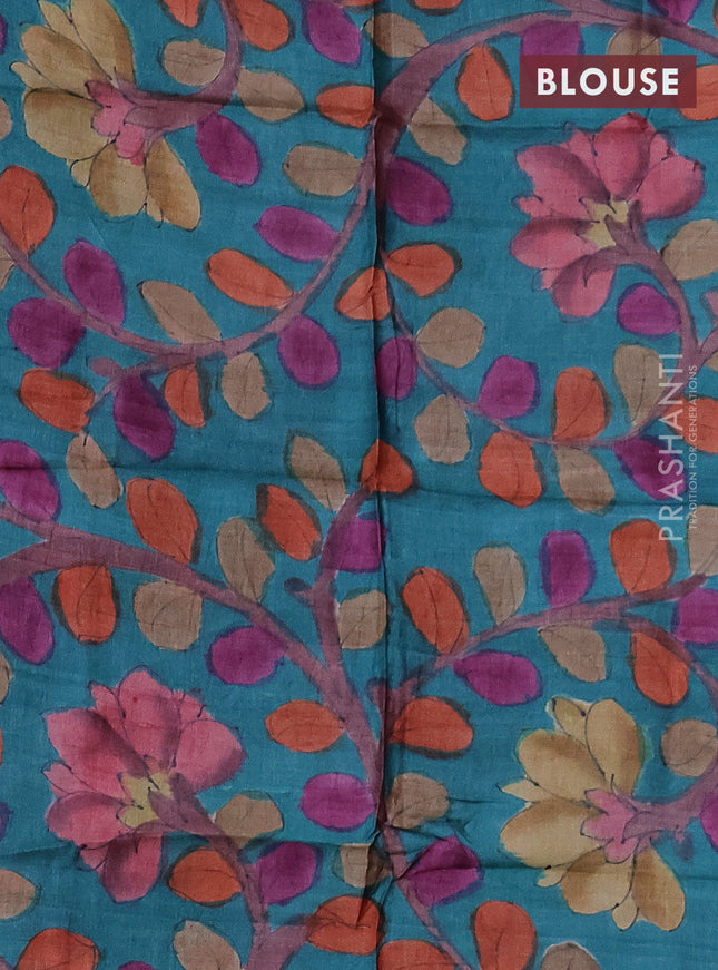 Mangalgiri silk cotton saree dual shade of maroon and green with plain body and silver zari woven border