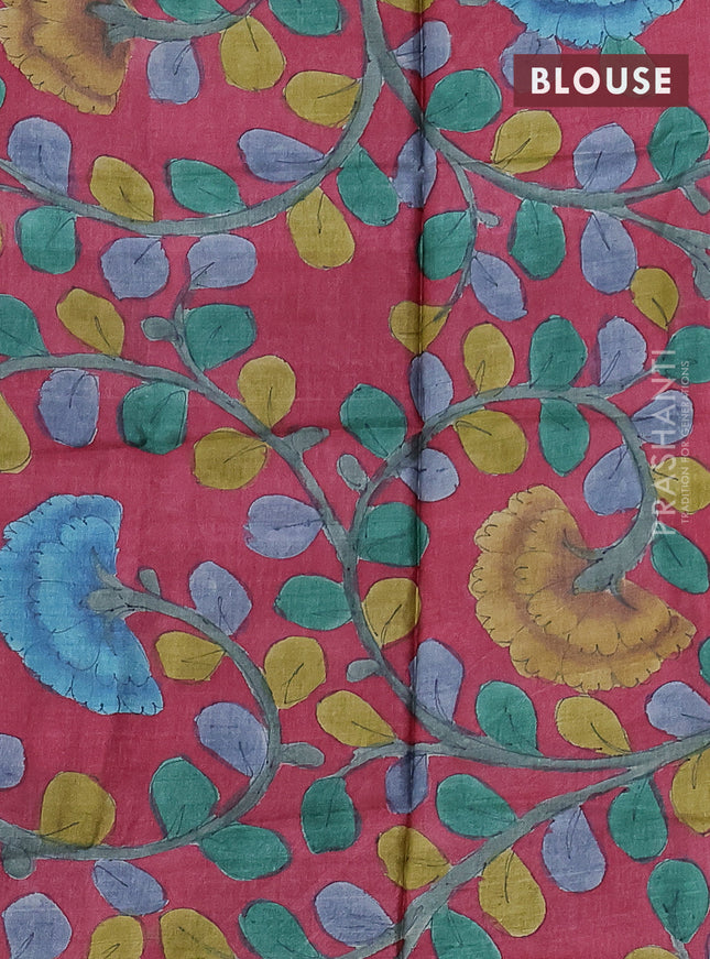 Mangalgiri silk cotton saree peacock blue shade and maroon shade with plain body and zari woven border