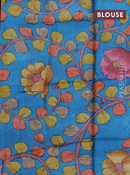 Mangalgiri silk cotton saree maroon and teal blue with plain body and long rettapet silver zari woven border