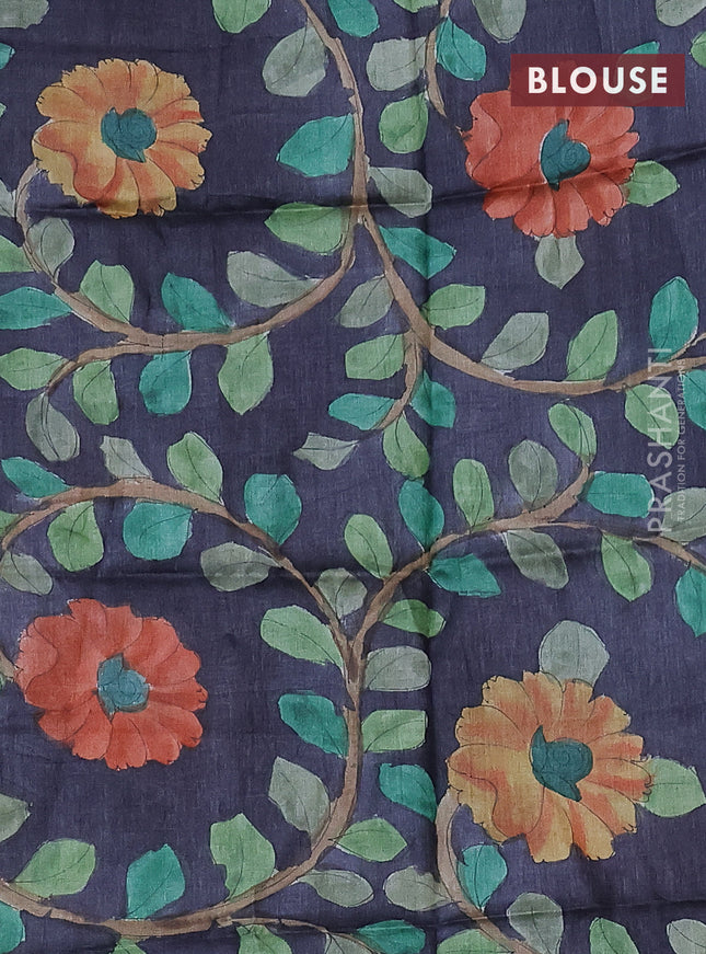 Mangalgiri silk cotton saree mehendi green and elephant grey with allover zari checked pattern and silver zari woven border