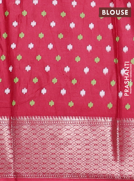 Semi dola saree maroon with allover prints and zari woven border