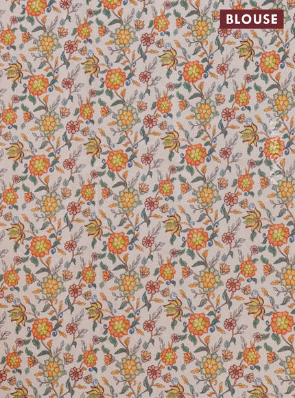 Kota saree mustard yellow with kalamkari applique work and zari woven piping border