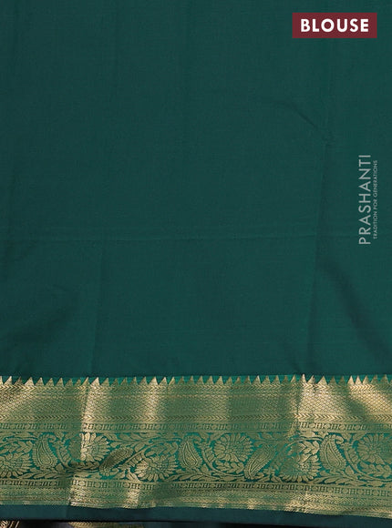 Bangalori silk saree pink and green with zari woven buttas and zari woven border