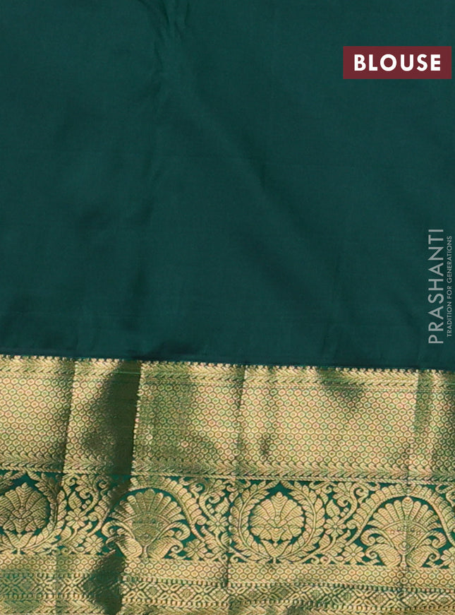 Bangalori silk saree light pink and green with zari woven buttas and zari woven border