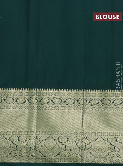 Bangalori silk saree maroon and green with zari woven buttas and zari woven border