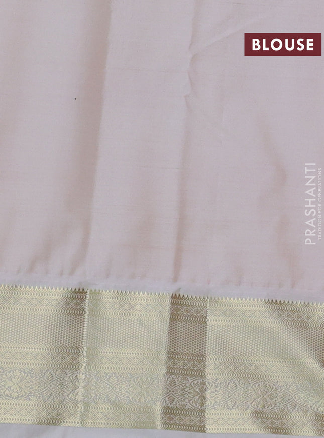 Bangalori silk saree maroon and pastel peach with zari woven buttas and zari woven border