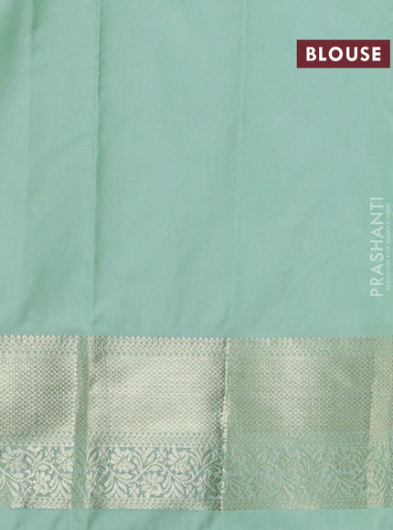Bangalori silk saree wine shade and pastel green with zari woven buttas and zari woven border