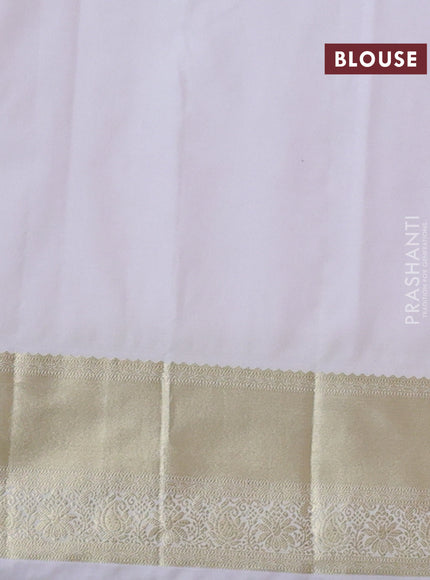 Bangalori silk saree magenta pink and pastel shade with allover zari weaves & buttas and zari woven border