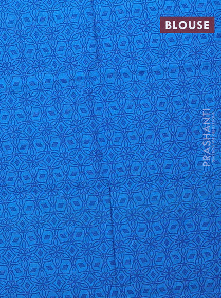 Chettinad cotton saree teal bluish green and cs blue with plain body and zari woven simple border