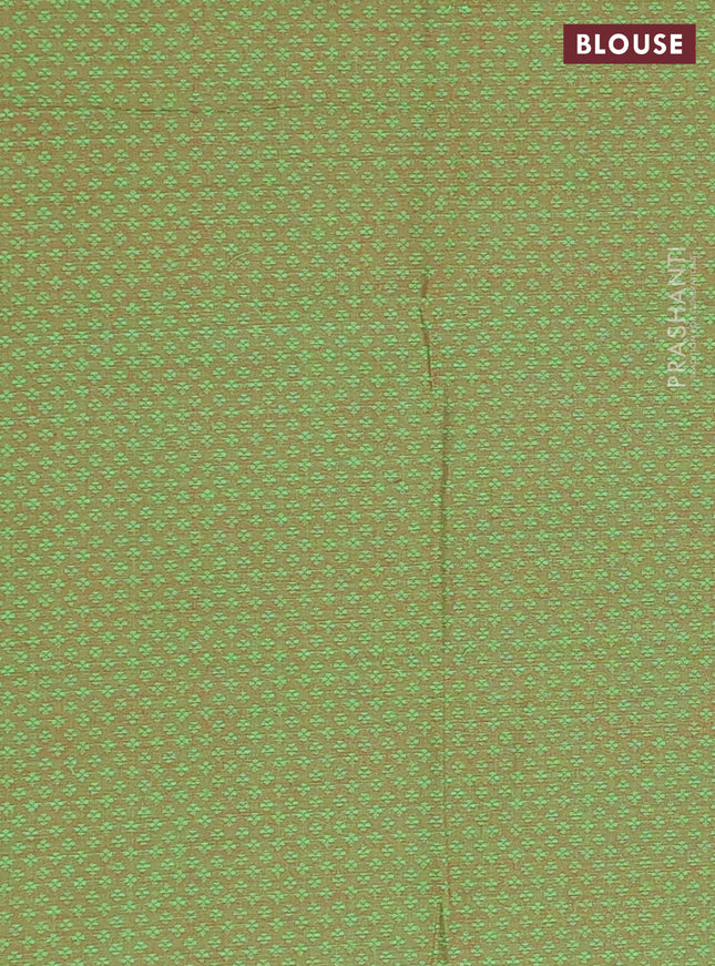 Chettinad cotton saree dual shade of maroon and green with plain body and zari woven border