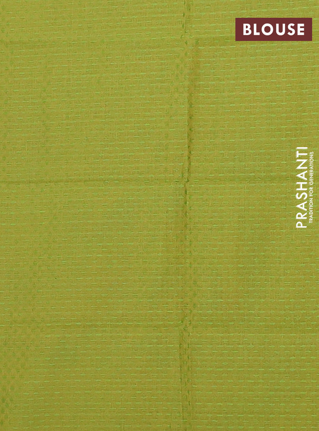 Chettinad cotton saree magenta pink and light green with allover thread weaves and rettapet zari woven border