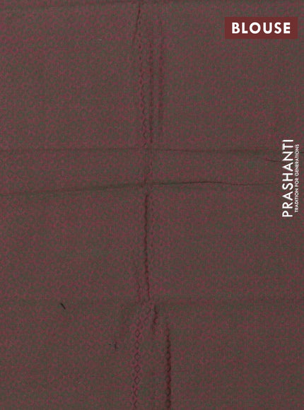 Chettinad cotton saree green and pink with thread woven buttas and thread woven butterfly border