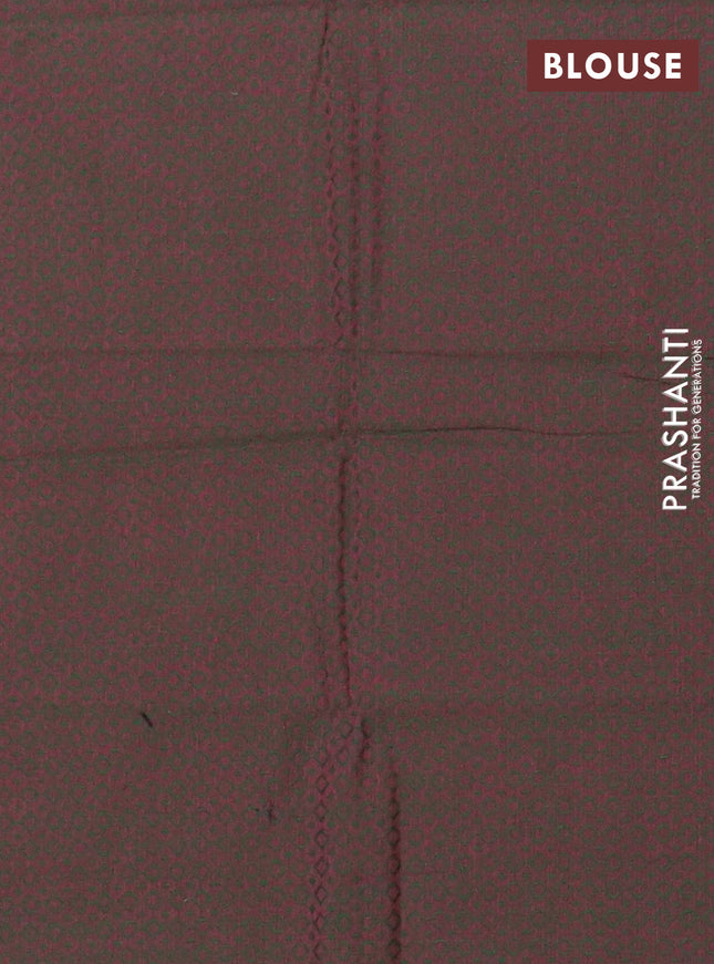 Chettinad cotton saree green and pink with thread woven buttas and thread woven butterfly border