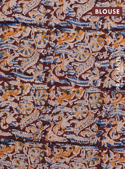 Chettinad cotton saree off white and wine shade with allover small checked pattern and zari woven border