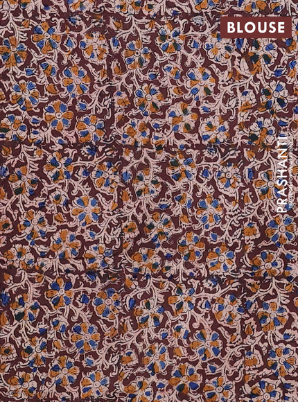 Chettinad cotton saree maroon shade with allover small checked pattern and zari woven border