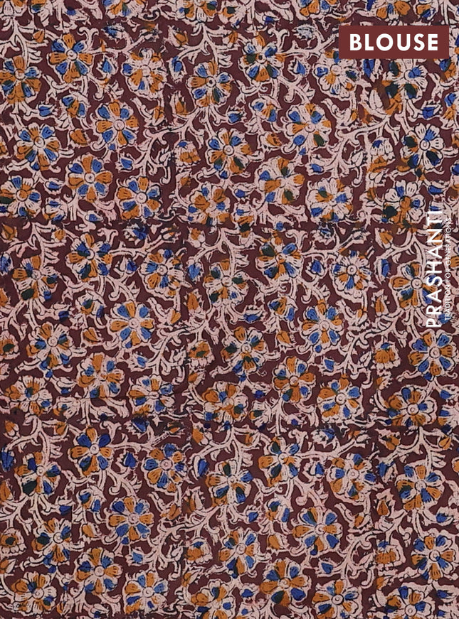 Chettinad cotton saree maroon shade with allover small checked pattern and zari woven border