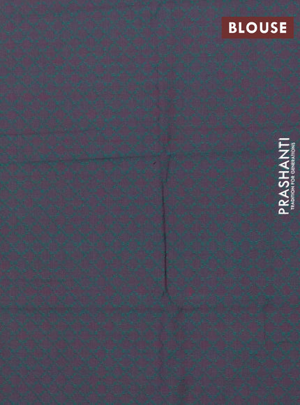 Chettinad cotton saree dual shade of mustard yellow and dual shade of teal green with plain body and zari woven border