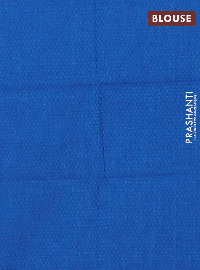 Chettinad cotton saree magenta pink and cs blue with allover stripe pattern and zari woven simple border