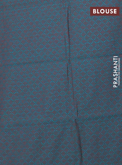 Chettinad cotton saree dual shade of yellowish pink and green with thread woven buttas and zari woven border