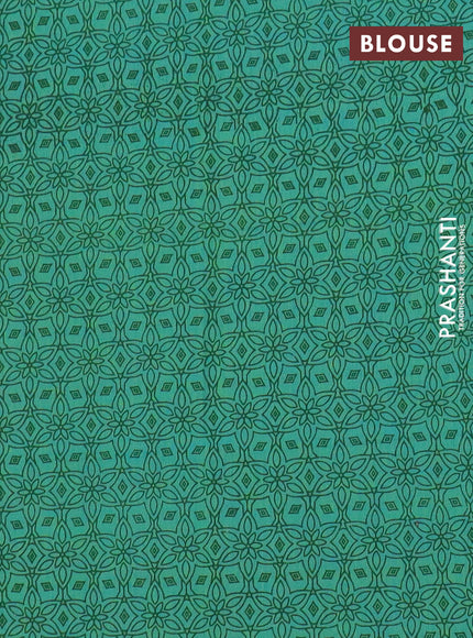 Chettinad cotton saree pink and green with plain body and annam zari woven border