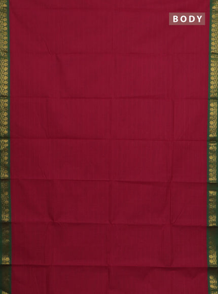 Chettinad cotton saree pink and green with allover checked pattern and zari woven border