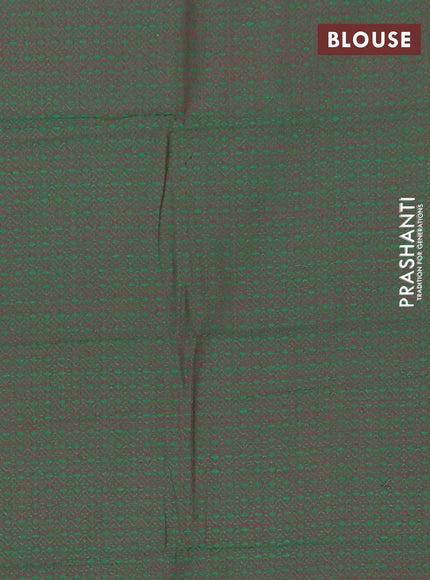 Chettinad cotton saree pink and green with allover checked pattern and zari woven border