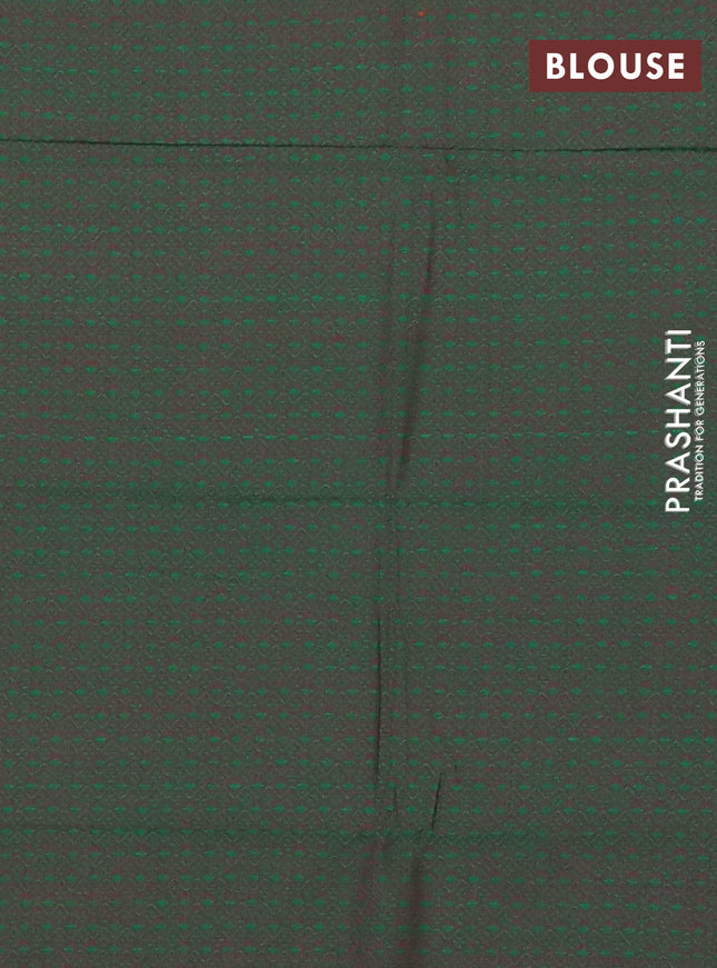 Chettinad cotton saree pink and green with allover checked pattern and zari woven border