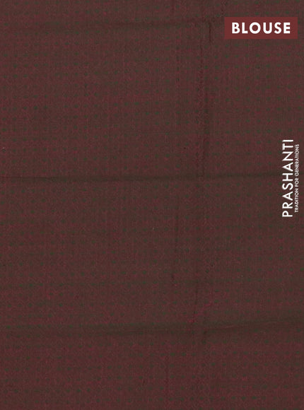 Chettinad cotton saree pink and sap green with thread woven buttas and long zari woven border