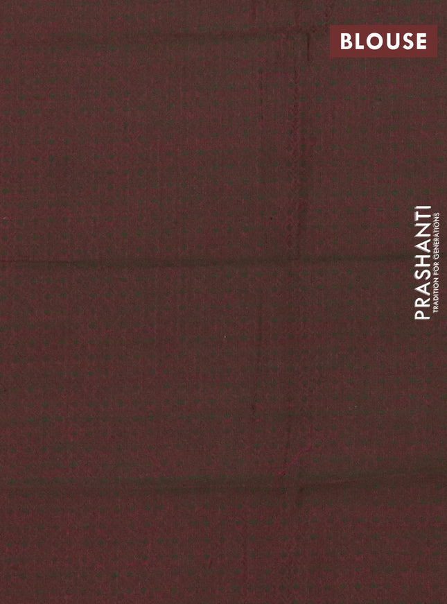 Chettinad cotton saree pink and sap green with thread woven buttas and long zari woven border