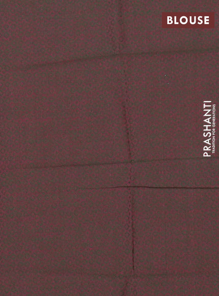 Chettinad cotton saree pink and green with thread woven buttas and long zari woven border