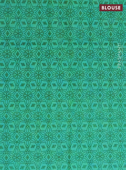 Chettinad cotton saree dual shade of yellowish pink and green with allover stripe pattern & thread woven buttas and simple border