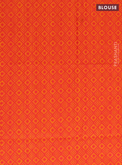 Chettinad cotton saree deep maroon and red with allover stripe pattern & thread woven buttas and simple border