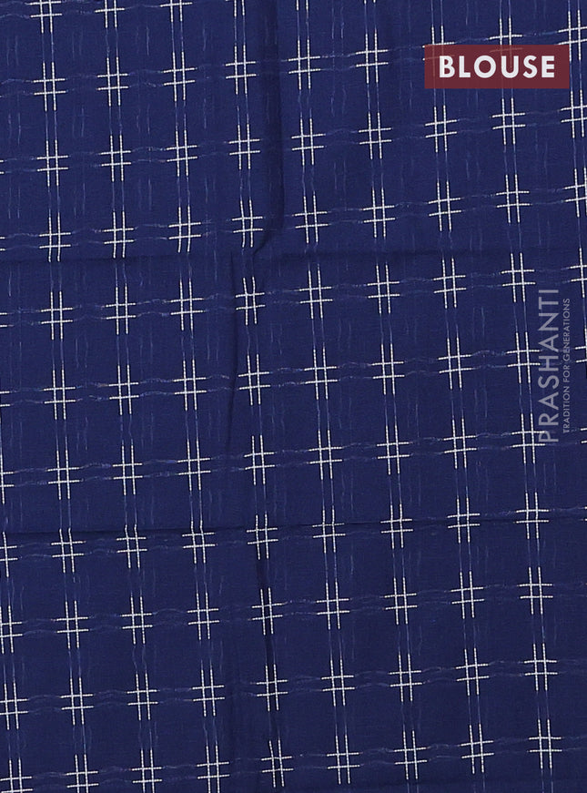 Chettinad cotton saree chikku shade and nmaroon navy blue with plain body and rettapet thread woven border