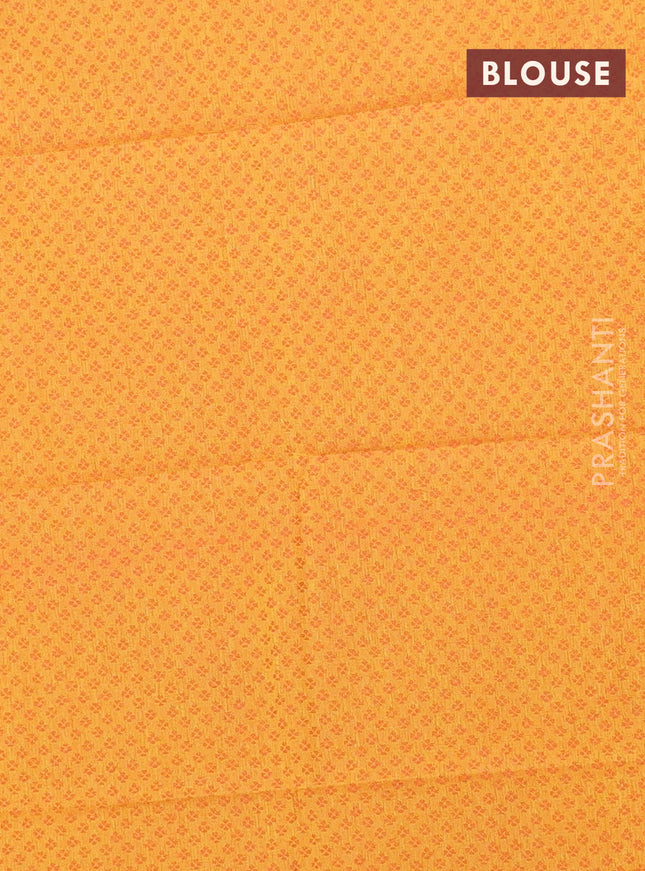 Chettinad cotton saree peach pink shade and mustard yellow with thread woven buttas and thread woven simple border