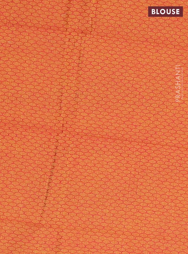 Chettinad cotton saree dual shade of greenish magenta pink and dark mustard with thread woven buttas and thread woven border