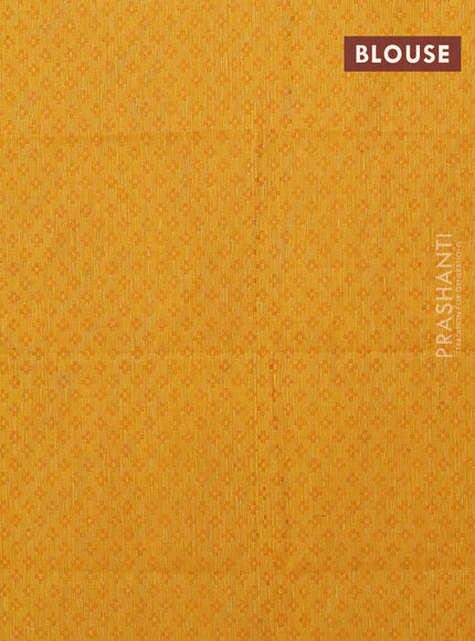 Chettinad cotton saree lime green and mustard yellow with plain body and thread woven border