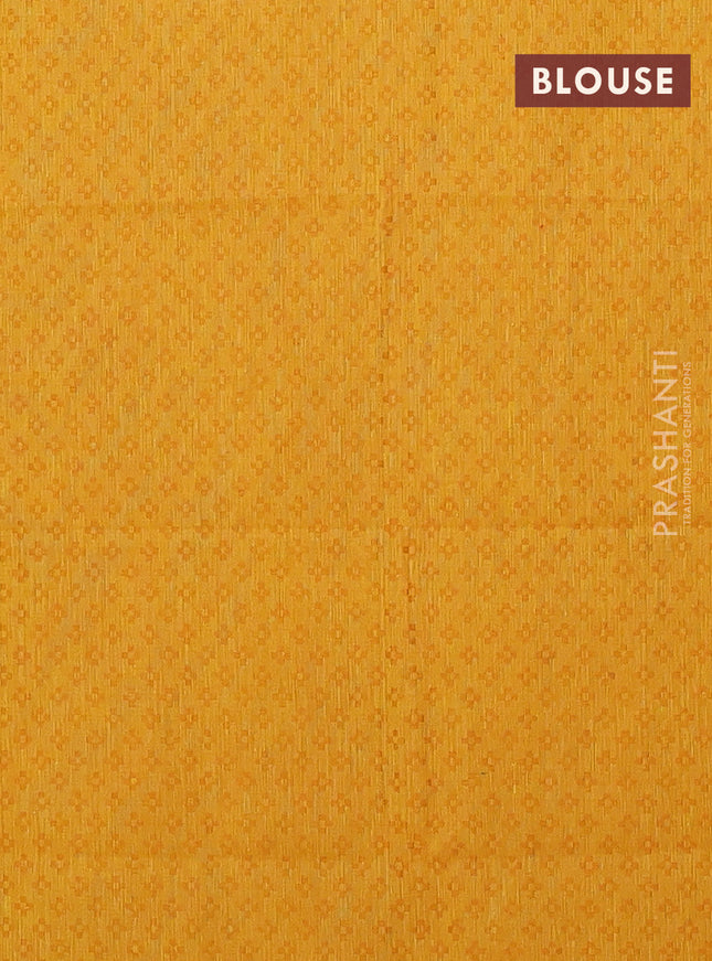 Chettinad cotton saree lime green and mustard yellow with plain body and thread woven border