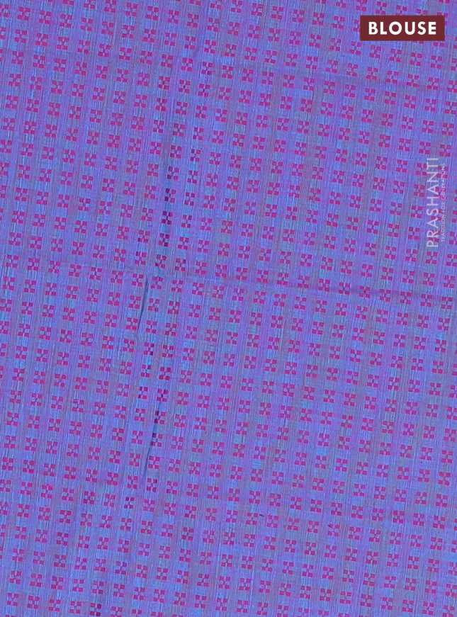 Chettinad cotton saree dual shade of green and blue with plain body and thread woven border